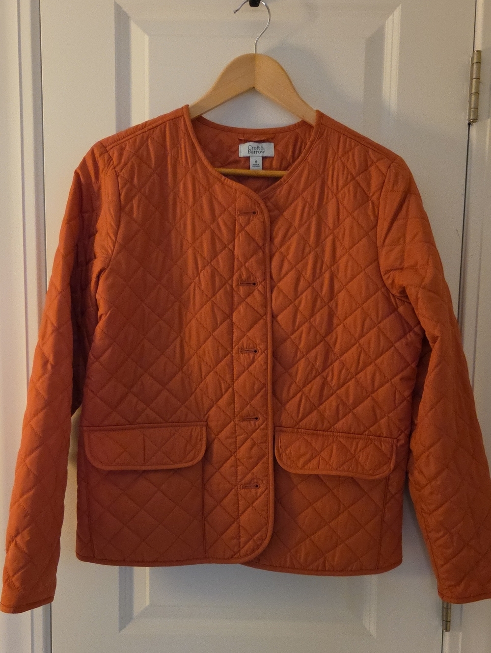 Quilted Jacket in Muted Coral Color